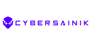 Purple logo of a stylized owl inside a hexagon, with the word
