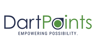 DartPoints logo: dark blue