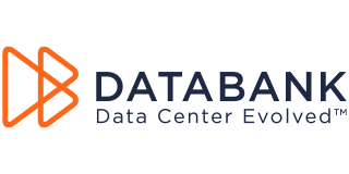Databank logo: Orange overlapping triangles with