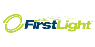 FirstLight logo with green and blue text and graphic.