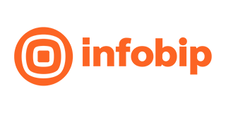Orange Infobip logo: concentric circles around a square, with
