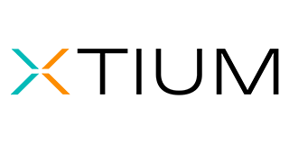 XTUM logo: blue and orange X-shaped design beside the black word