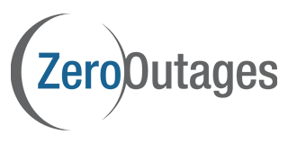 Logo for Zero Outages with the words