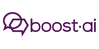 Purple logo with two overlapping chat bubbles and the text