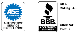 Ase certified automotive service excellence and bbb accredited business logos