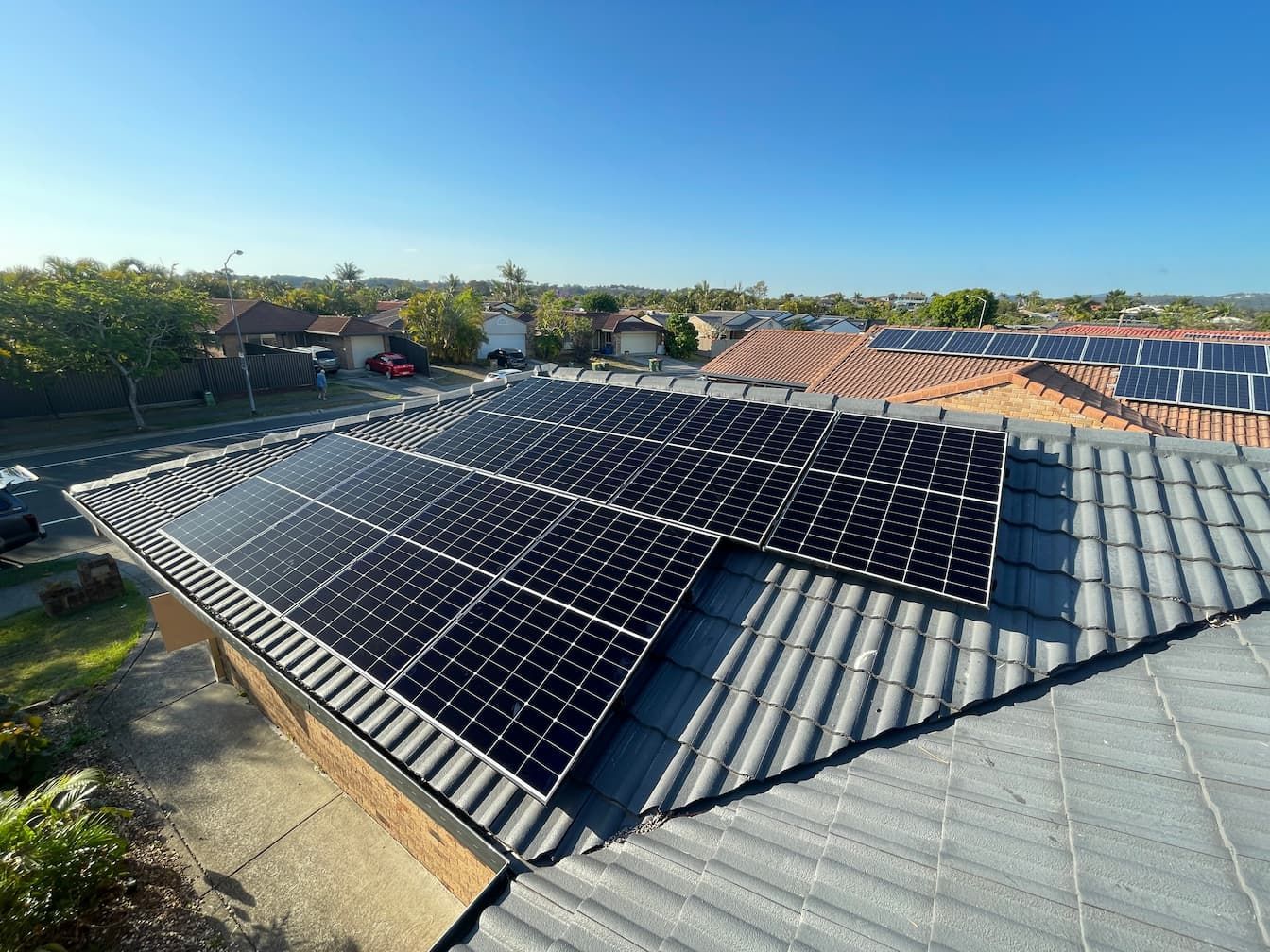 solar panels on a gold coast roof