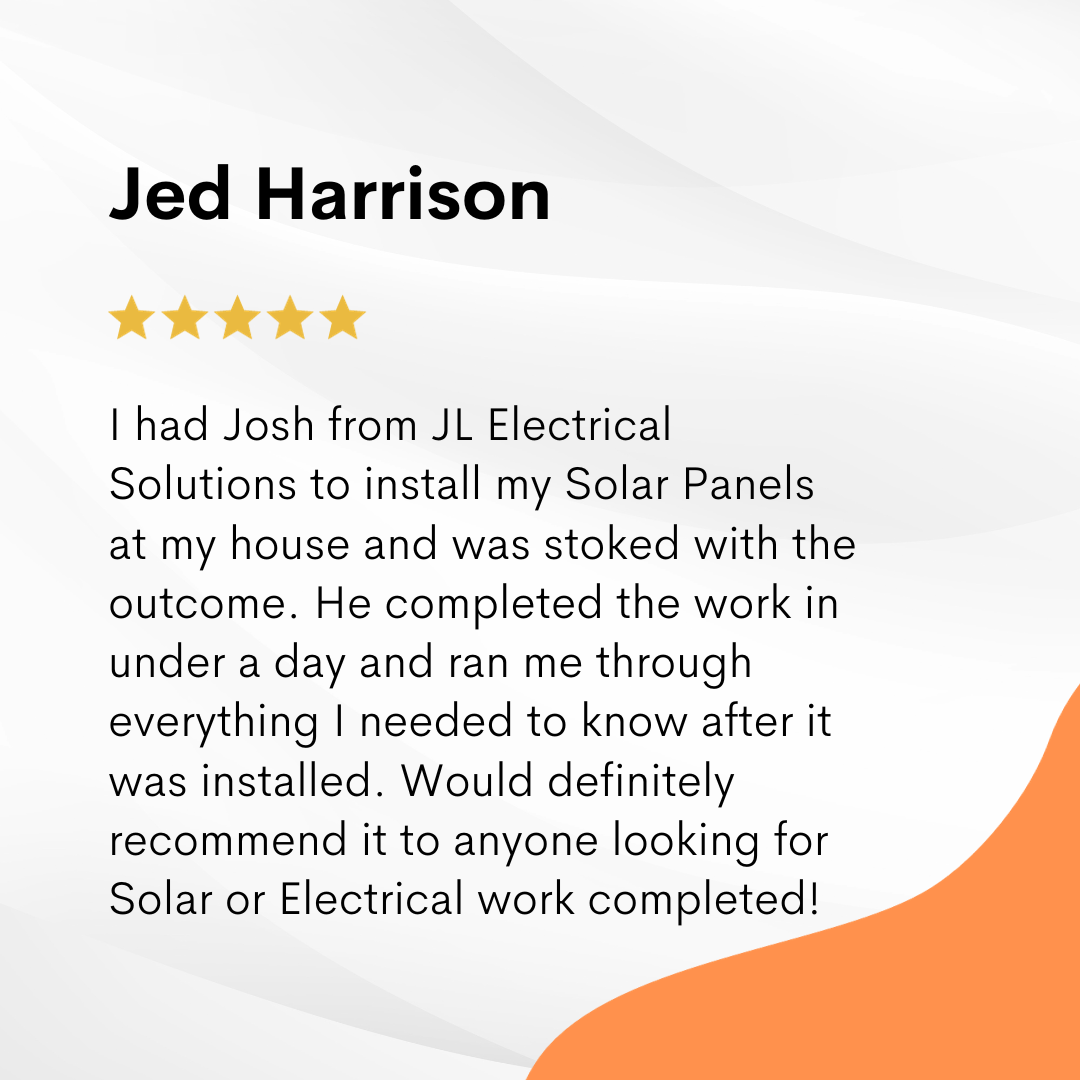 I had josh from jl electrical solutions to install my solar panels at my house and was stoked with the outcome.