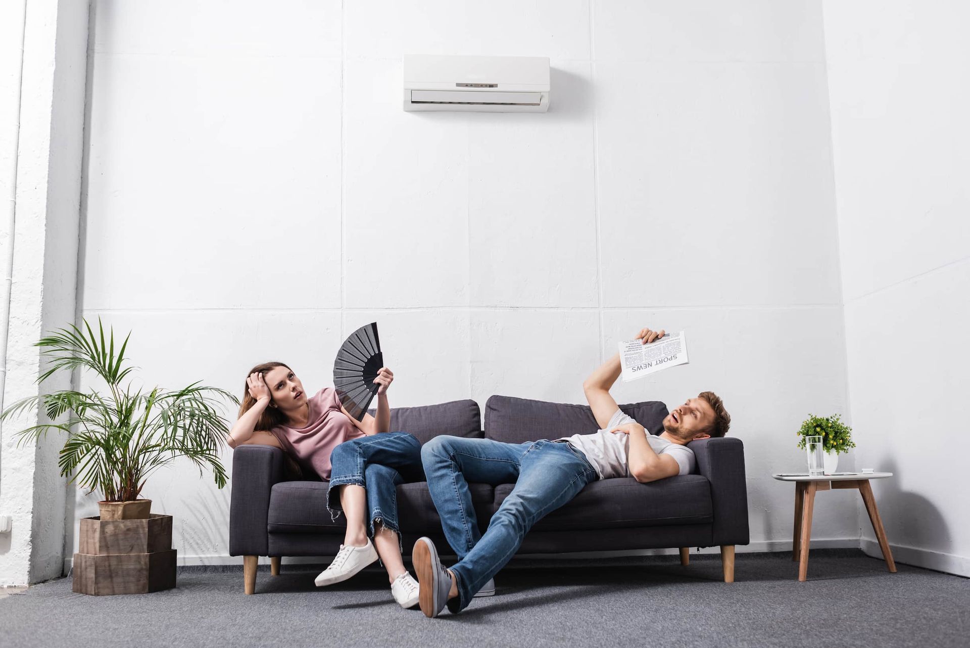 Couple With Broken Air Conditioner - Electrician Gold Coast