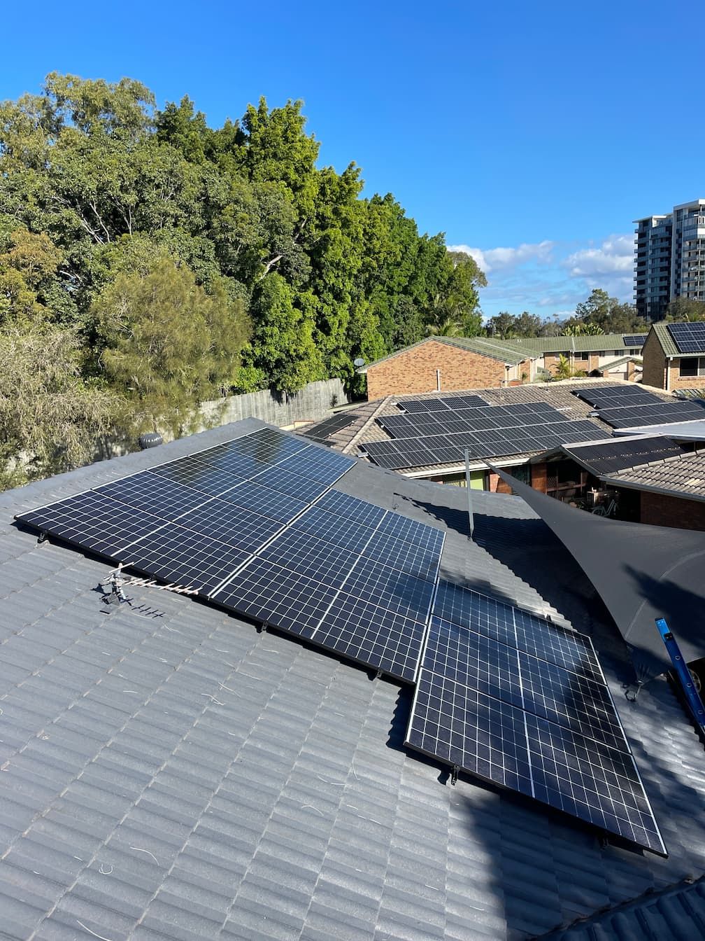 Solar panels on a roof - Electrician Tweed Heads