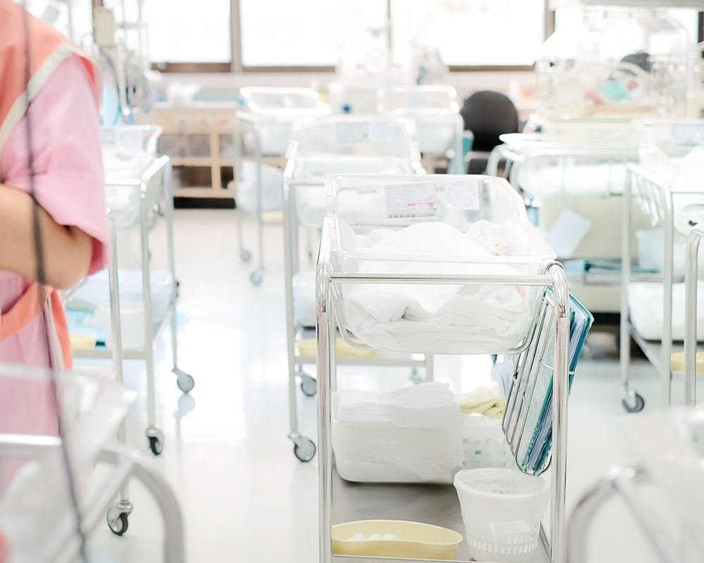 Hospital Room Filled Newborn Babies