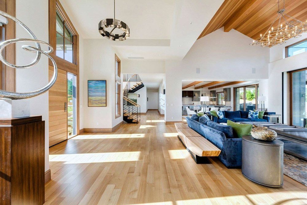 Living Room of Whitetail Custom Home — Boise, ID — Scott Hedrick Construction