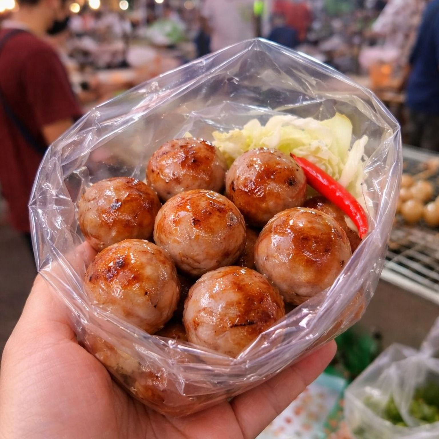 Sai Krok Isan grilled fermented Thai sausage