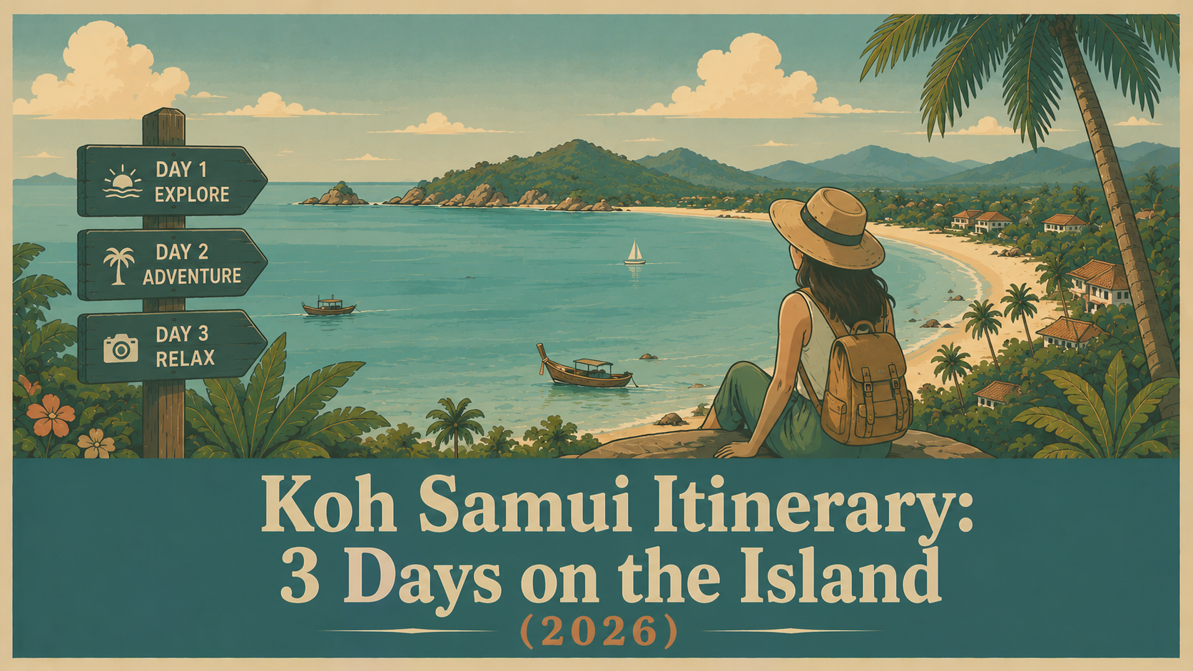Koh Samui 3 day itinerary featuring temples, beaches, Ang Thong Marine Park, waterfalls and island