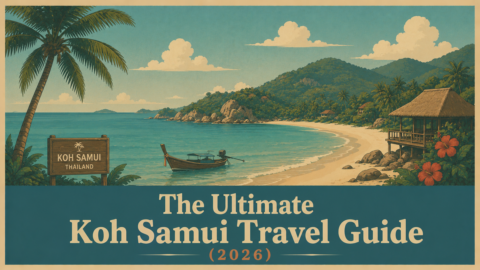 Koh Samui Travel Guide 2026 featuring tropical beaches, turquoise sea and island scenery in Thailand