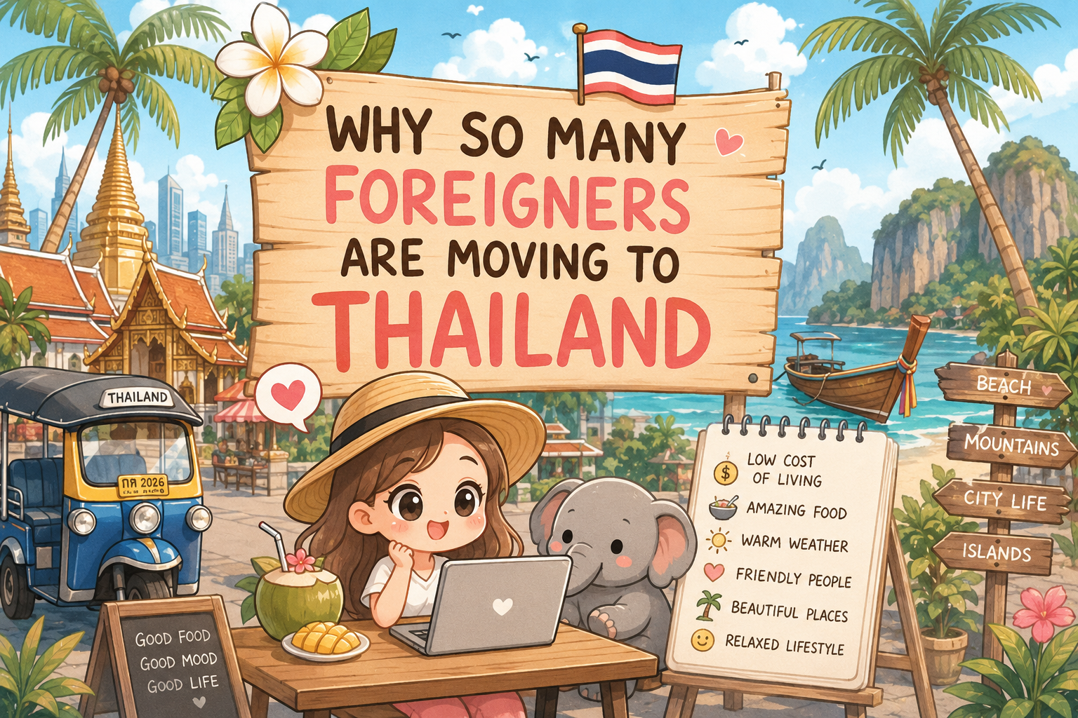 Foreigners moving to Thailand in 2026 for remote work, affordable living and tropical lifestyle