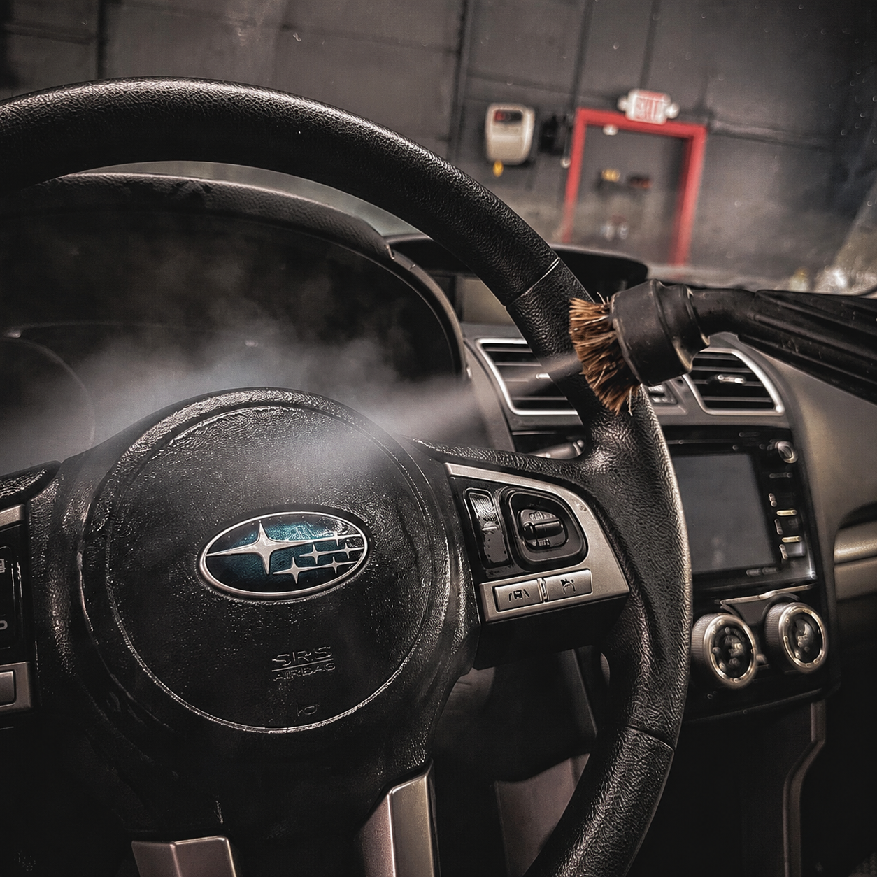 Steam Cleaning Interior on a interior detail