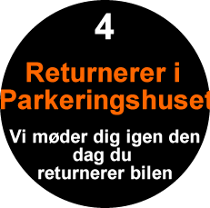 Returnerer i parkeringshuset