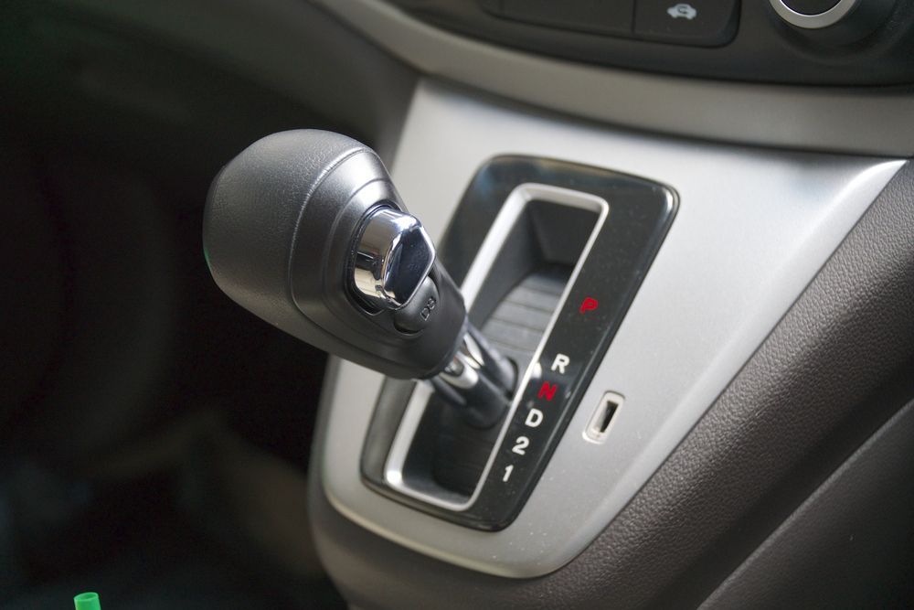 A Close-up of a Black Automatic Car Gear Shifter — Roberts Automotive & Industrial in Brighton, TAS