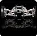 Race car silhouette with reflection, set against a dark background. | Quality Car & Truck Repair