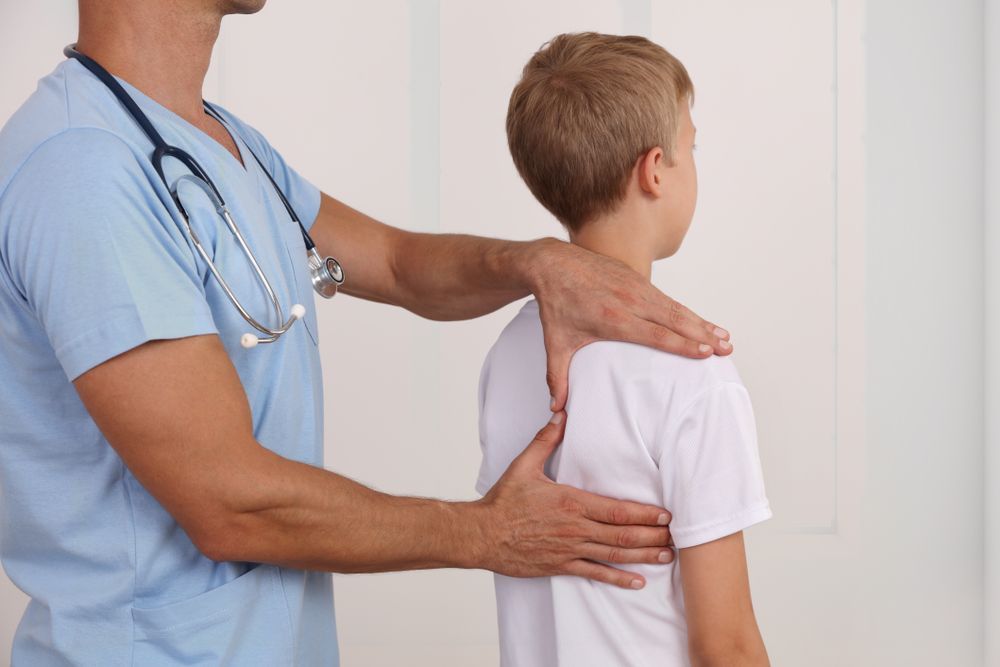 Kids being examined