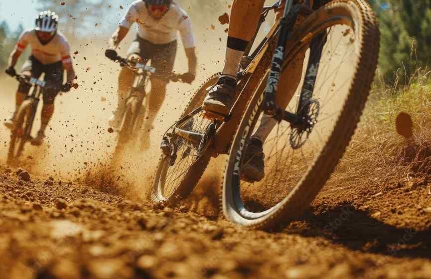 DirtGlue JumpTM being used for a BMX race on a dirt track