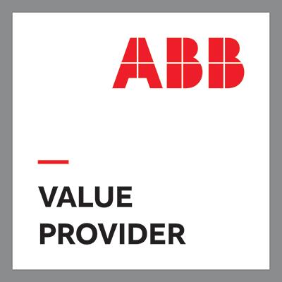 Logotypen för abb är en värdeleverantör