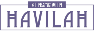 "At Home With Havilah" logo in purple, within a rectangle frame.