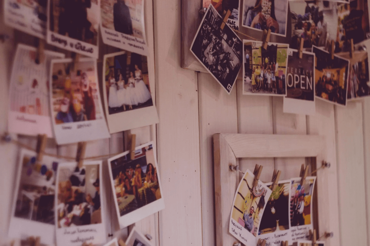 Printed photos from photo booth