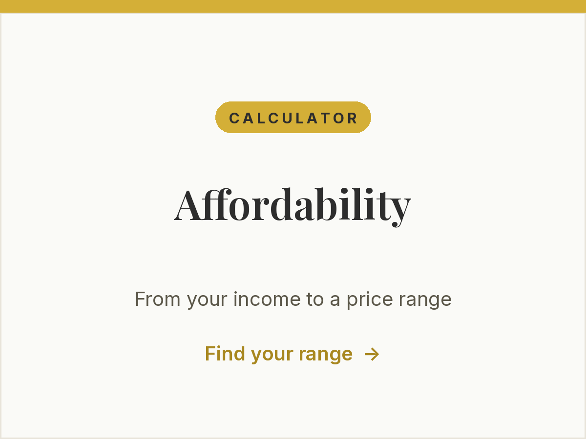 Free home affordability calculator, from income to price range