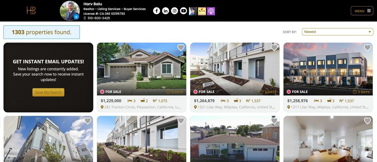Find Your Perfect Property Search every East Bay home for sale on the HarvRealtor.com MLS map search