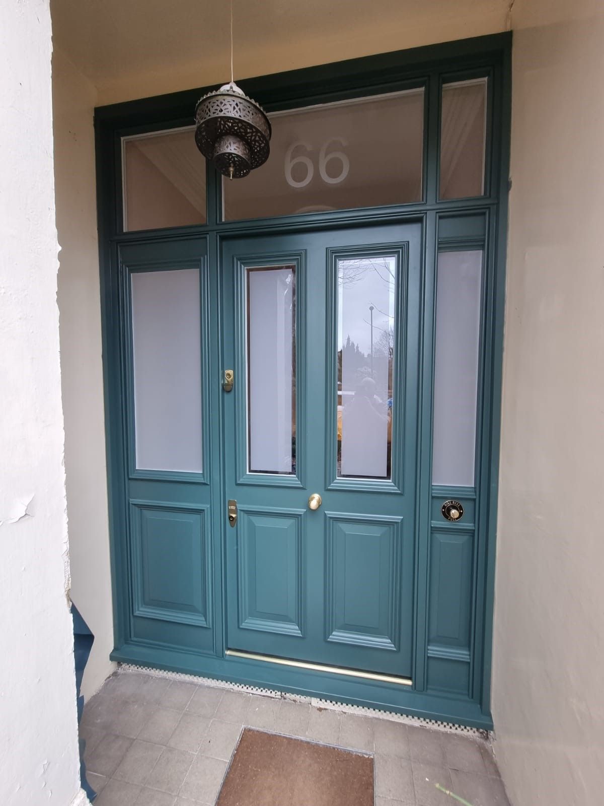 Accoya Panelled Door with Raised Bolection Moulding and Banham Locking