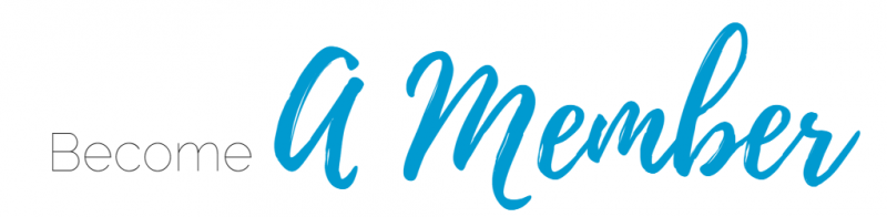 “Become a Member” text in gray and blue script on a white background
