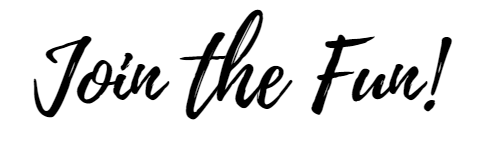 Stylized black script text reading “Join the fun!” on a white background