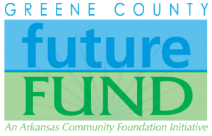Greene County Future Fund logo in blue and green with “An Arkansas Community Foundation Initiative” text