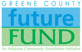 Greene County Future Fund logo in blue and green with “An Arkansas Community Foundation Initiative” text