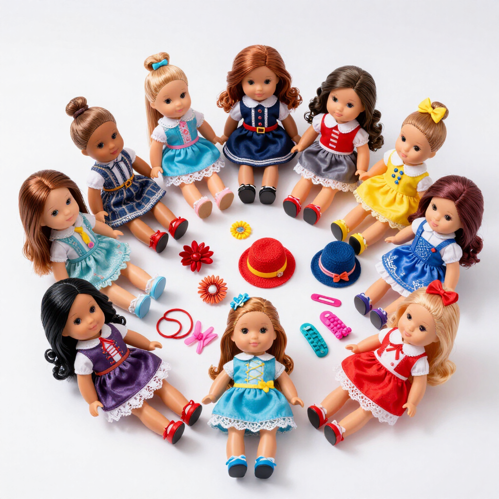 Muñecas con accesorios variados