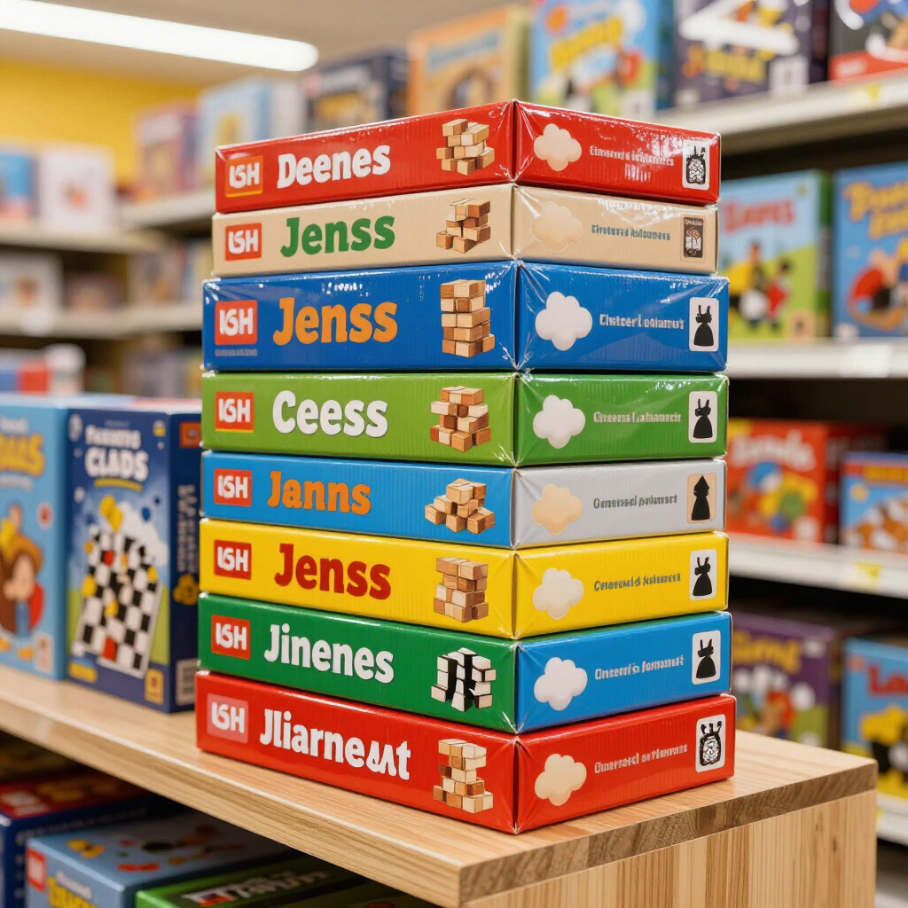 Juegos de mesa apilados