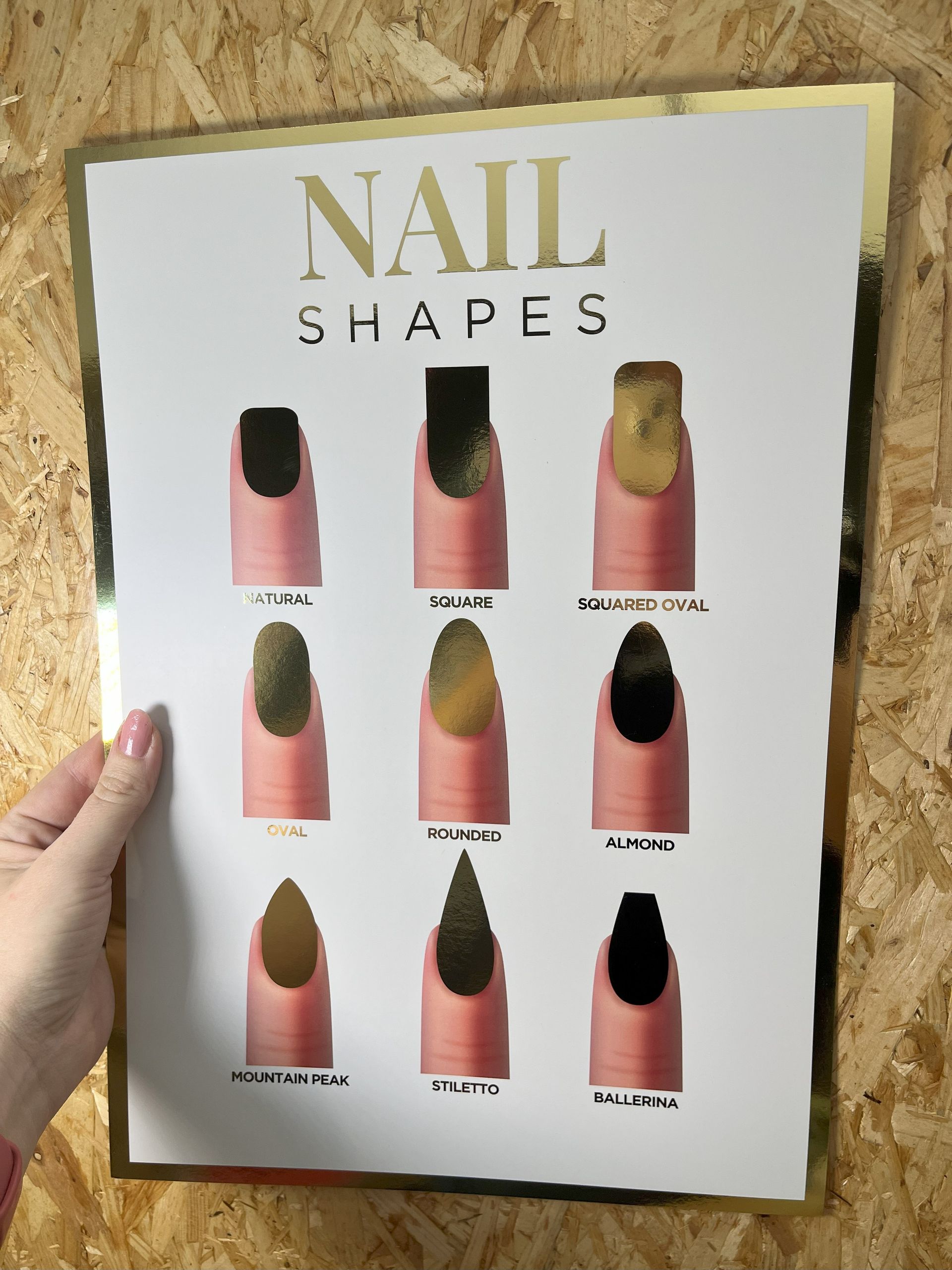 A3 Foiled Nail Shape Poster