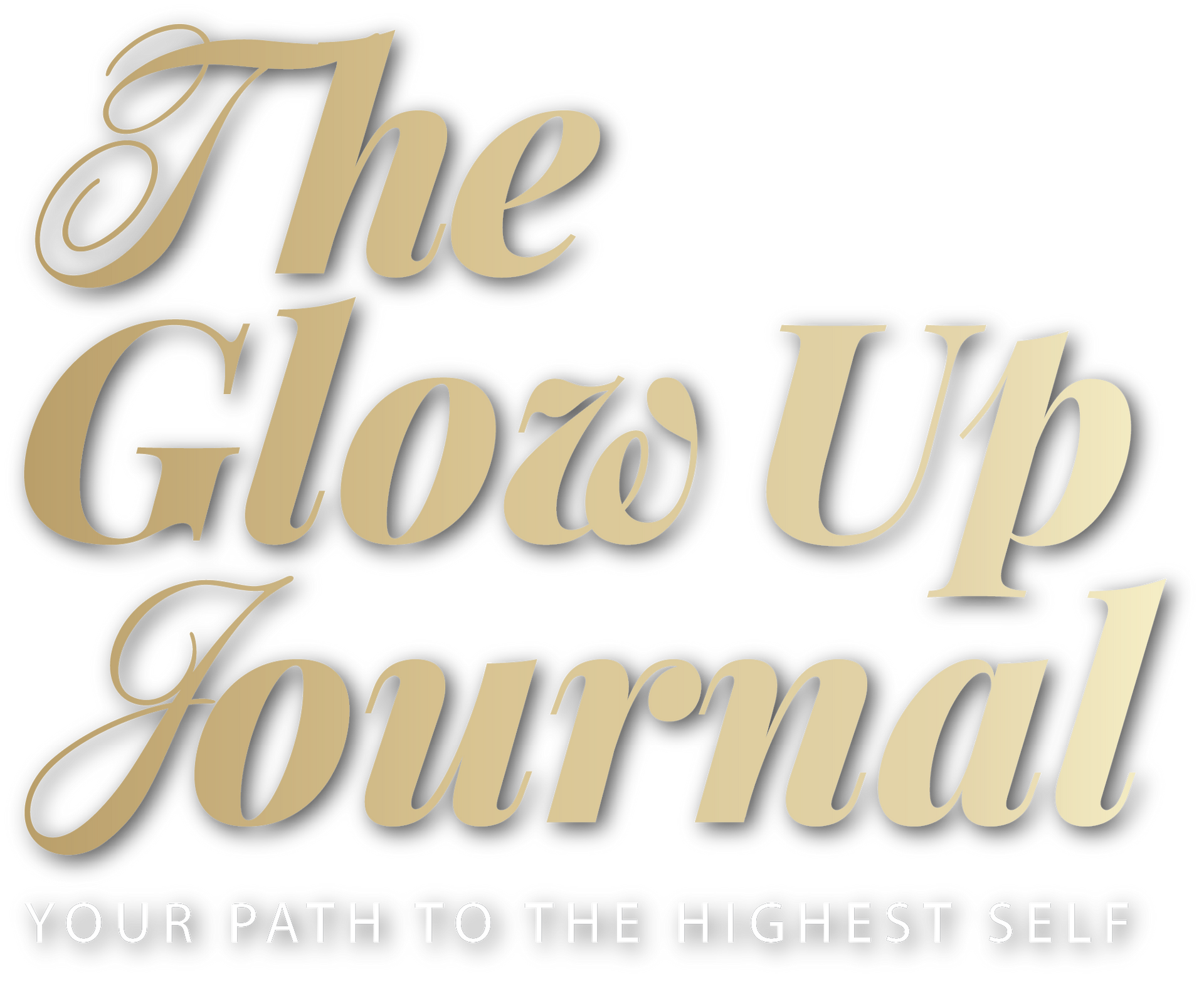 The logo for the glow up journal your path to the highest self
