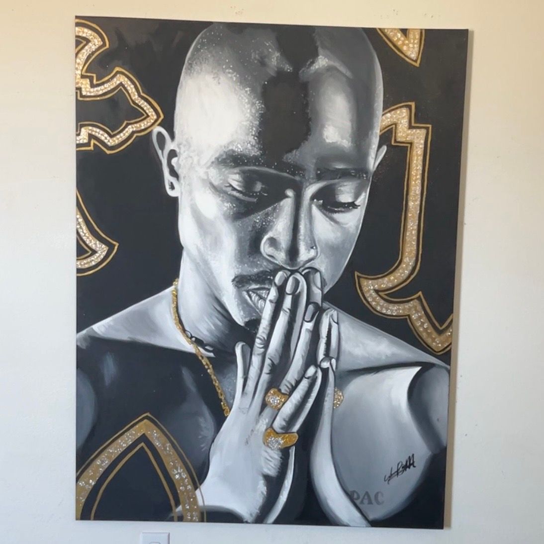 Tupac Praying Original Artwork