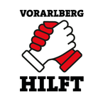 Ein Logo für „Vorarlberg hilft“ mit zwei schüttelnden Händen
