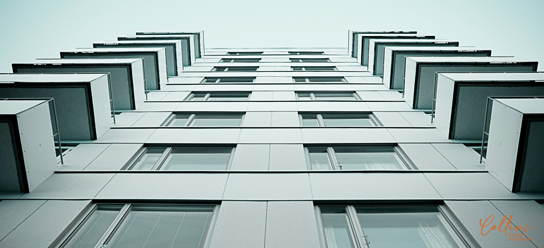 Exterior of a UK residential apartment block, representing a career in block management