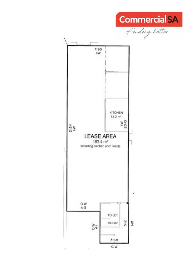 A black and white drawing of a commercial building