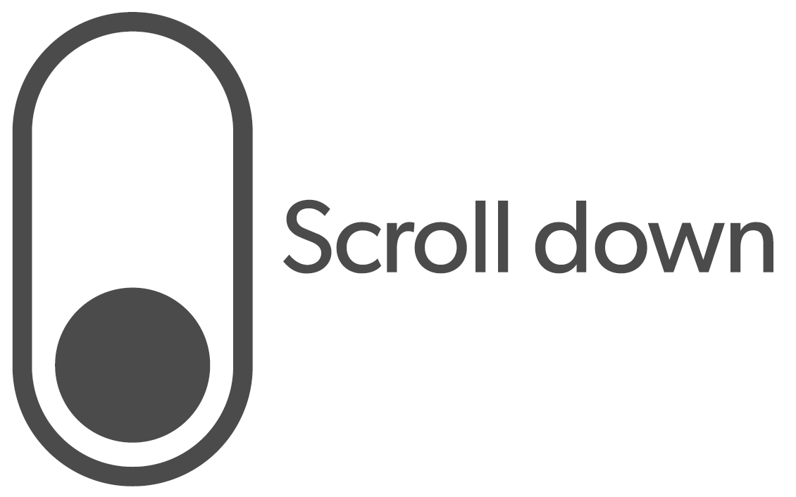 Scroll down button with a dark gray circle indicator.