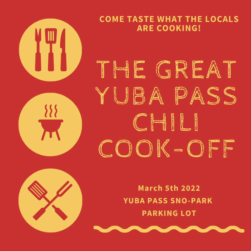 A poster for the great yuba pass chili cook-off