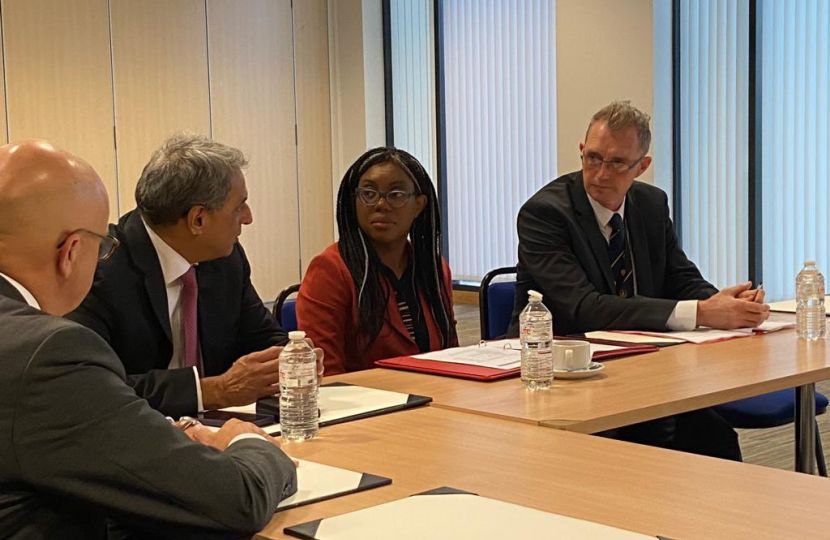 Image of the Rt Hon David TC Davies with the Leader of the Conservative Party Kemi Badenoch at a meeting