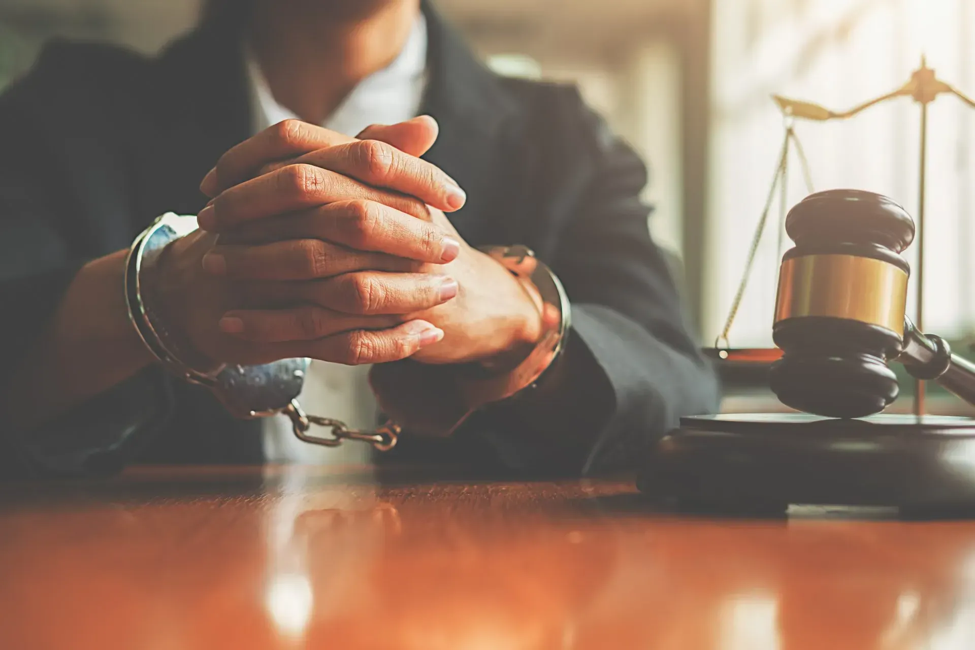 Person with law on the side