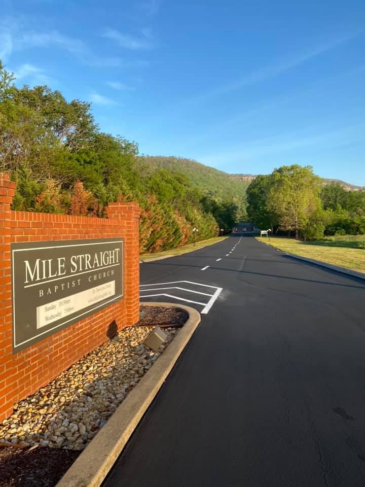 New pavement for Mile Straight Church in Soddy Daisy, TN