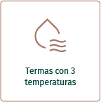 Ícono de gota de agua con ondas que representa termas con tres temperaturas en Termales El Otoño.