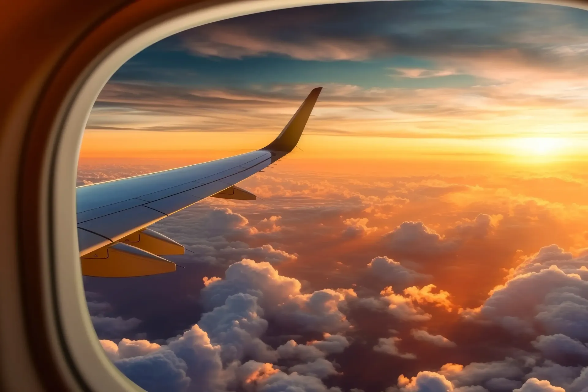 Vista desde la ventana de un avión durante los vuelos a Manizales para llegar a Termales El Otoño.